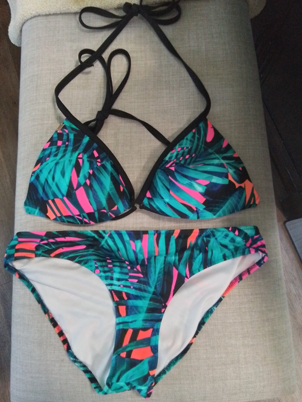 Pink Victorias Secret Tropical Print Bikini